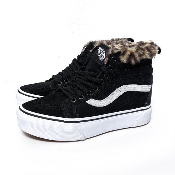 fur lined platform vans